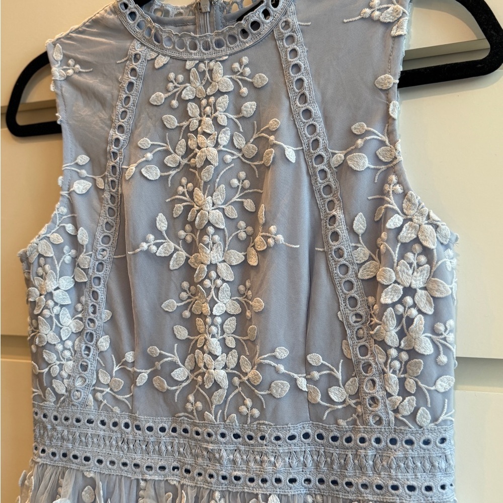 Aqua - Blue Floral Dress - Picture 2 of 6